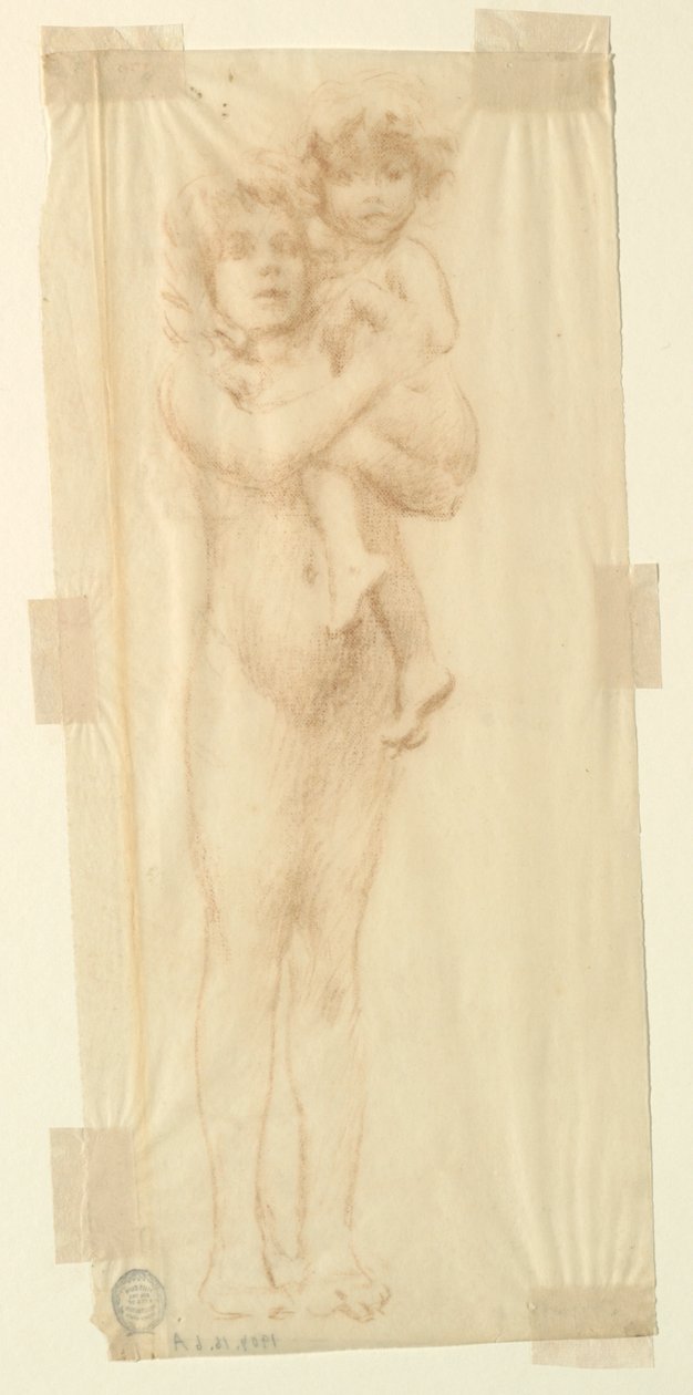 Étude pour une femme tenant un enfant, "Festival des vendanges," Mendelssohn Glee Club, New York, NY - Robert Frederick Blum