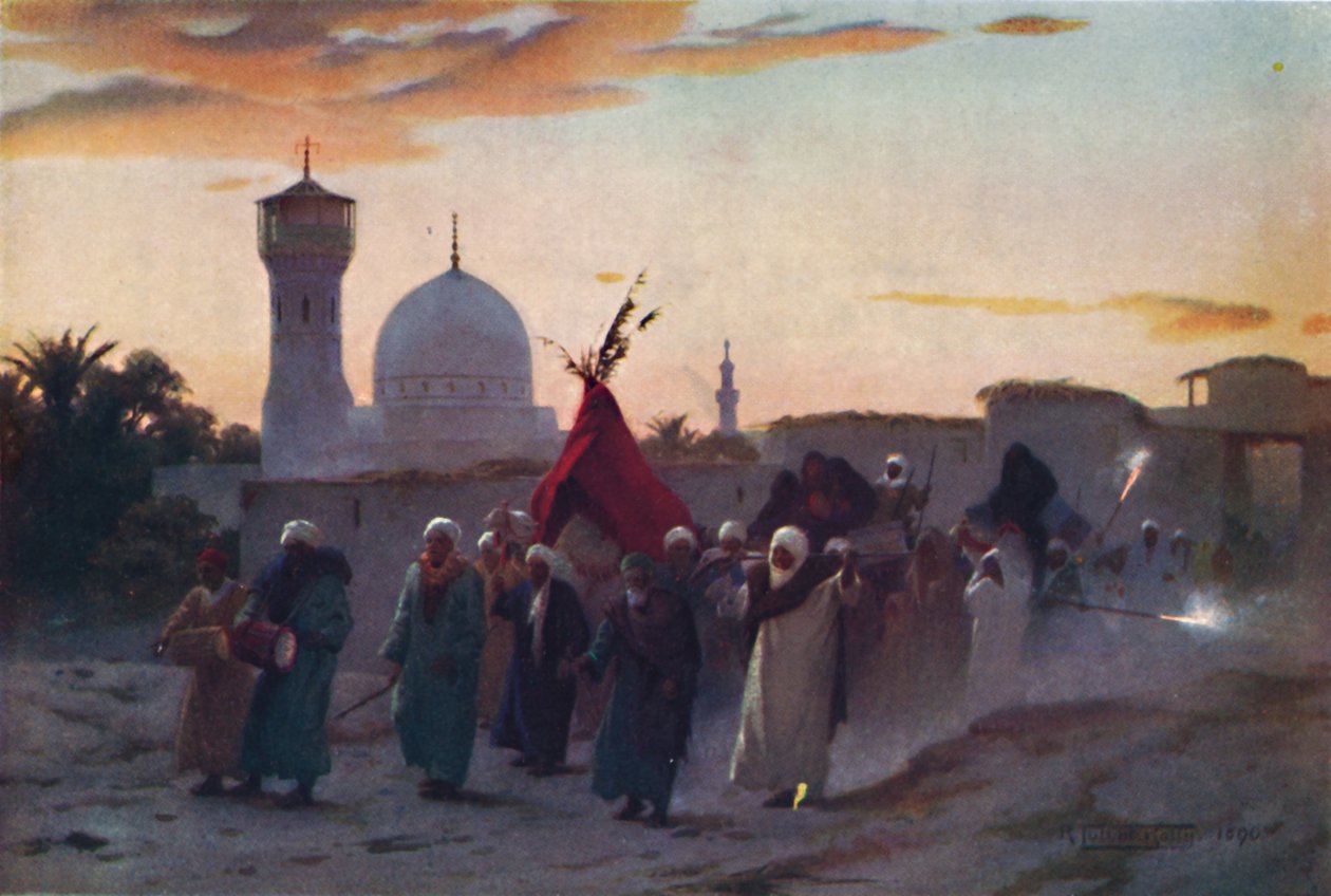 Une procession de mariage à Menzala : Le retour de la mariée, vers 1880, 1904 - Robert George Talbot Kelly