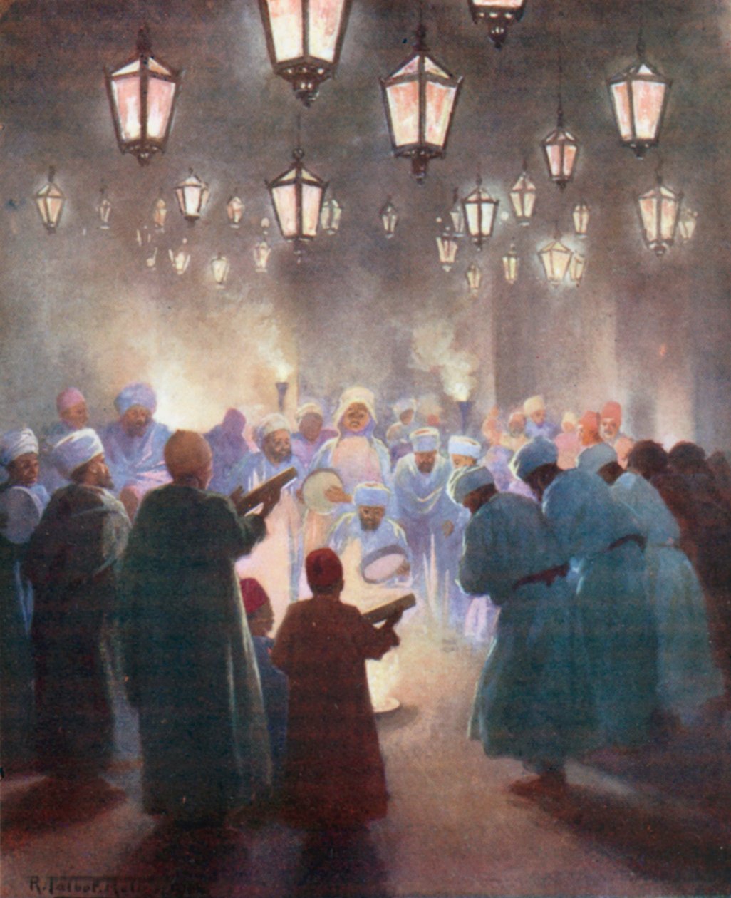 Un "Zikr" (lithographie couleur) - Robert George Talbot Kelly
