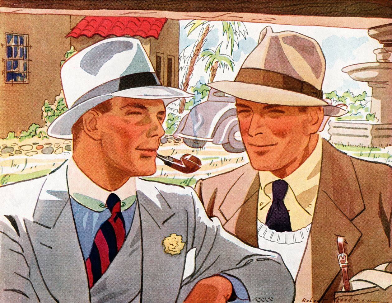 Deux hommes très à la mode en costumes et chapeaux - Robert Goodman