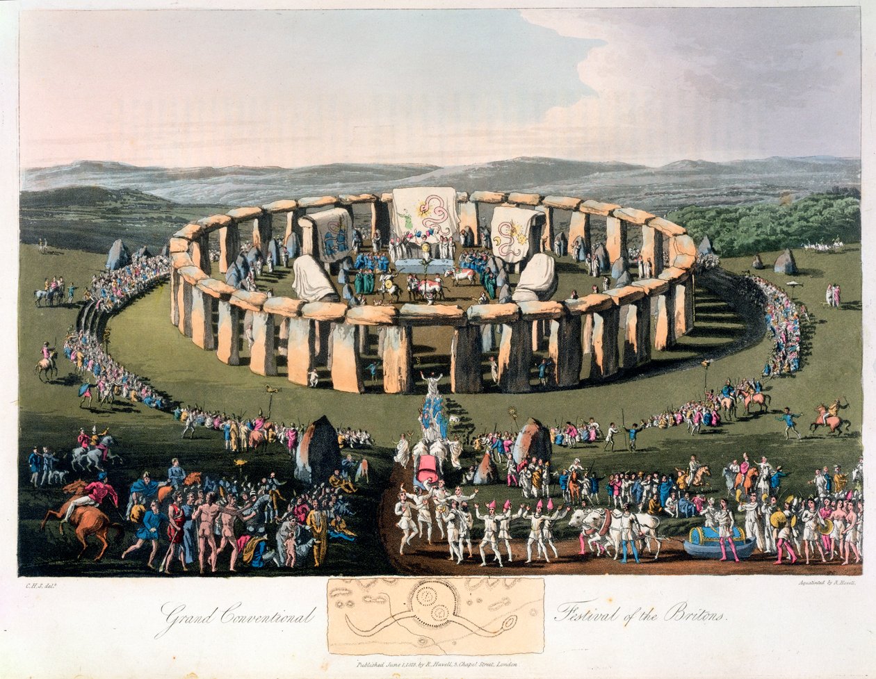 Grand festival conventionnel des Bretons, 1815 - Robert Havell