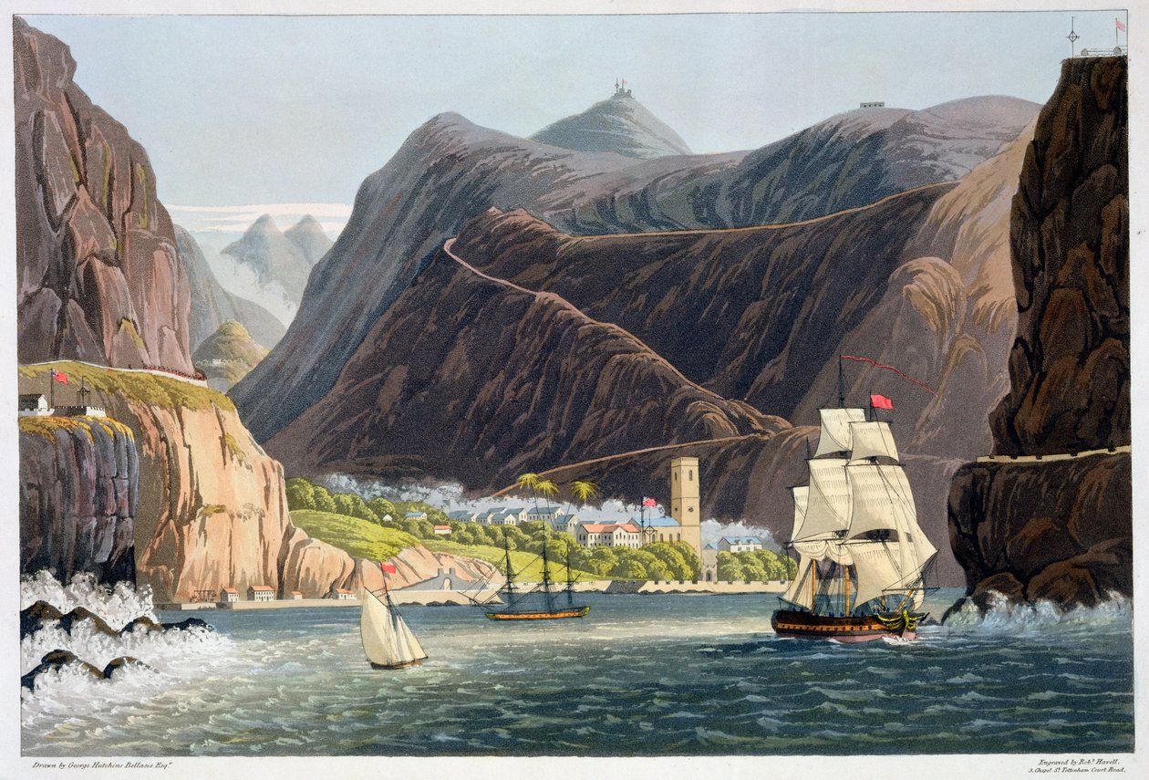 Les Routes, Sainte-Hélène, 1815 - Robert Havell