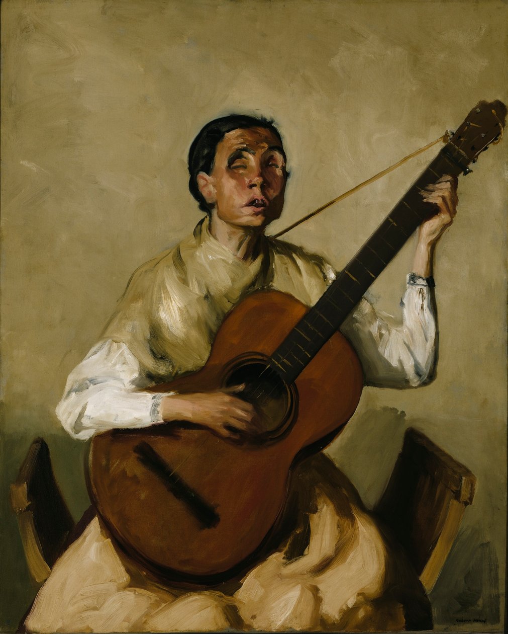 Chanteuse espagnole aveugle - Robert Henri