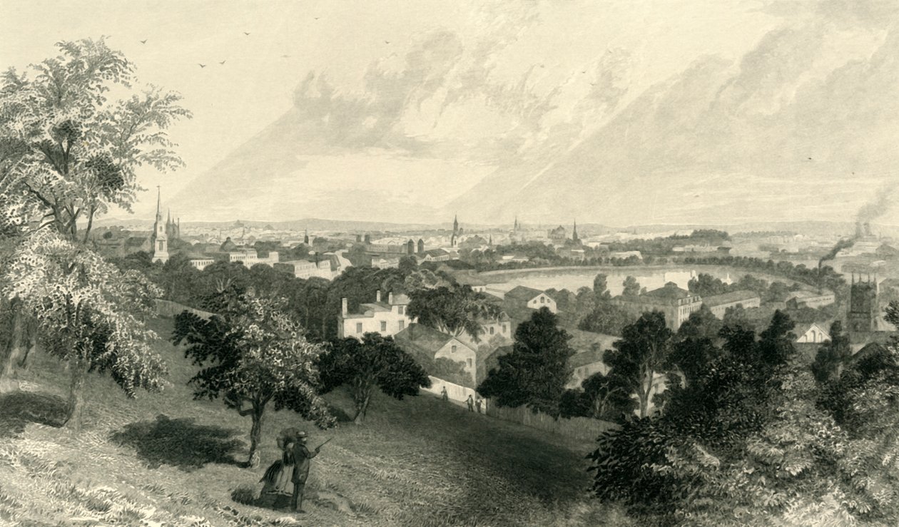Ville de Providence, depuis Prospect Hill, 1872 - Robert Hinshelwood