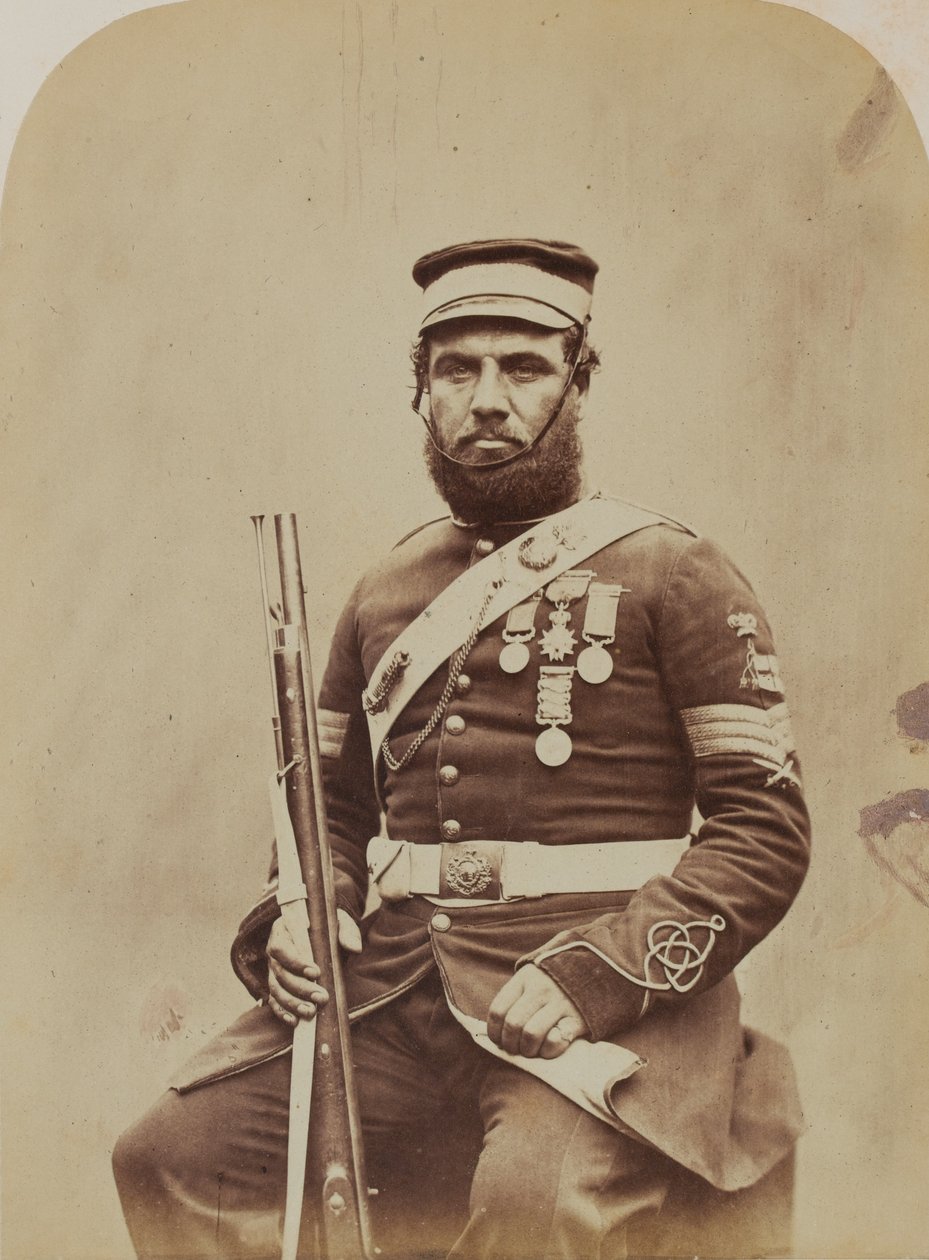 Sergent-major J. Stanton, Royal Sappers and Miners, 1856 - Robert Howlett