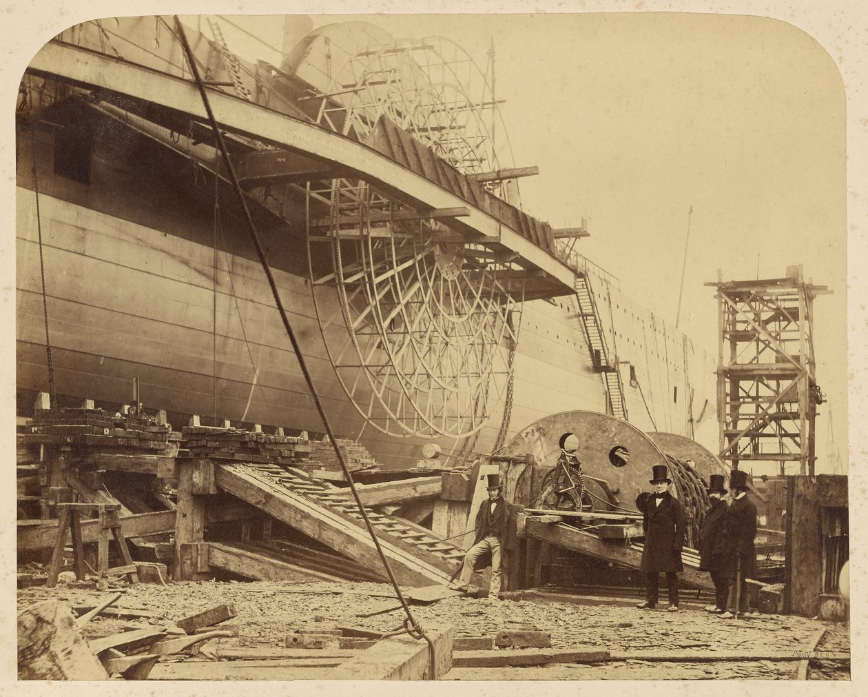 Le paquebot « The Great Eastern » en construction dans les docks de Millwall - Robert Howlett