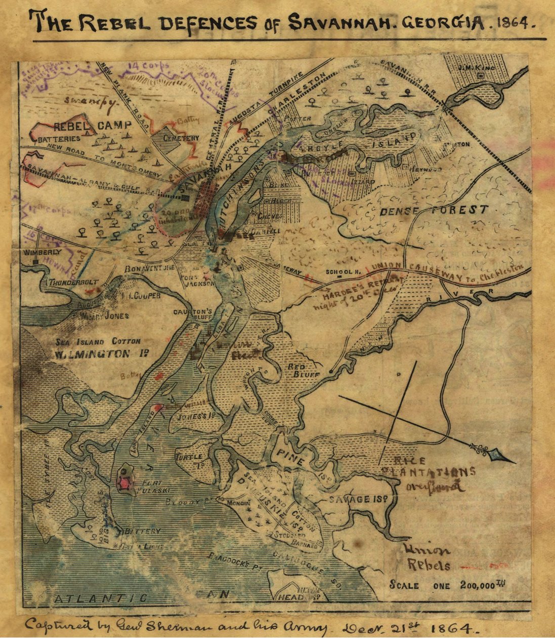 Attaque de Ft. Pulaski Savannah, Géorgie, avril 1862. LOC gvhs01.vhs00277 - Robert Knox Sneden