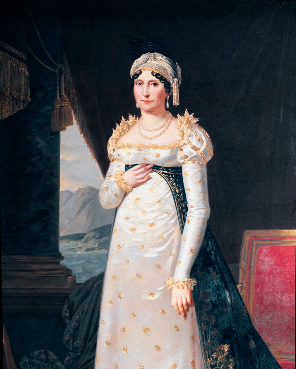 Portrait de Laetitia Bonaparte (Letizia Maria Ramolino) (1750-1836), mère de Napoléon Bonaparte (détail). Peinture de Robert Lefèvre (1755-1830) Museo Napoleonico, Rome - Robert Lefevre