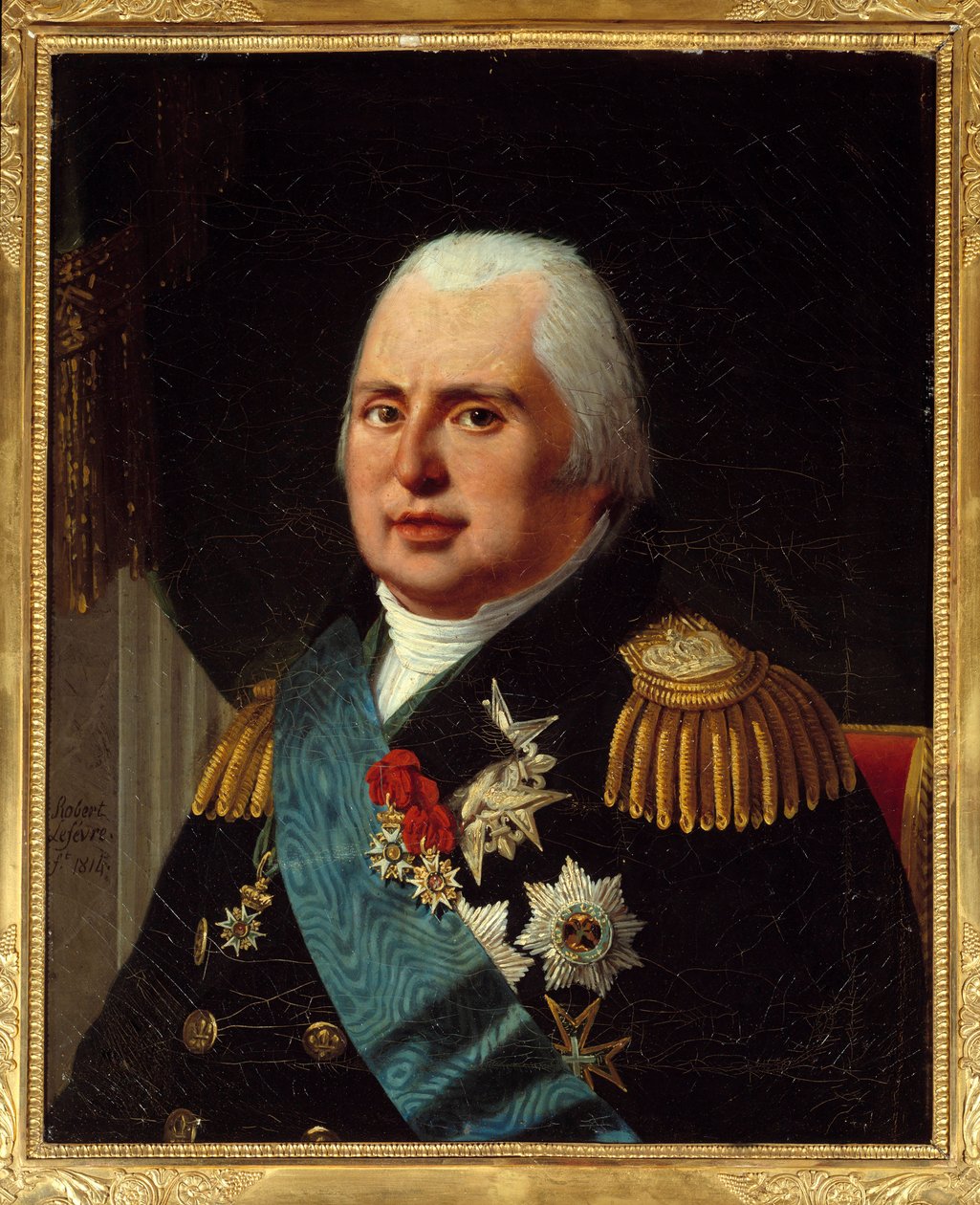 Portrait de Louis XVIII (1755-1824), roi de France, en uniforme militaire avec la Légion d