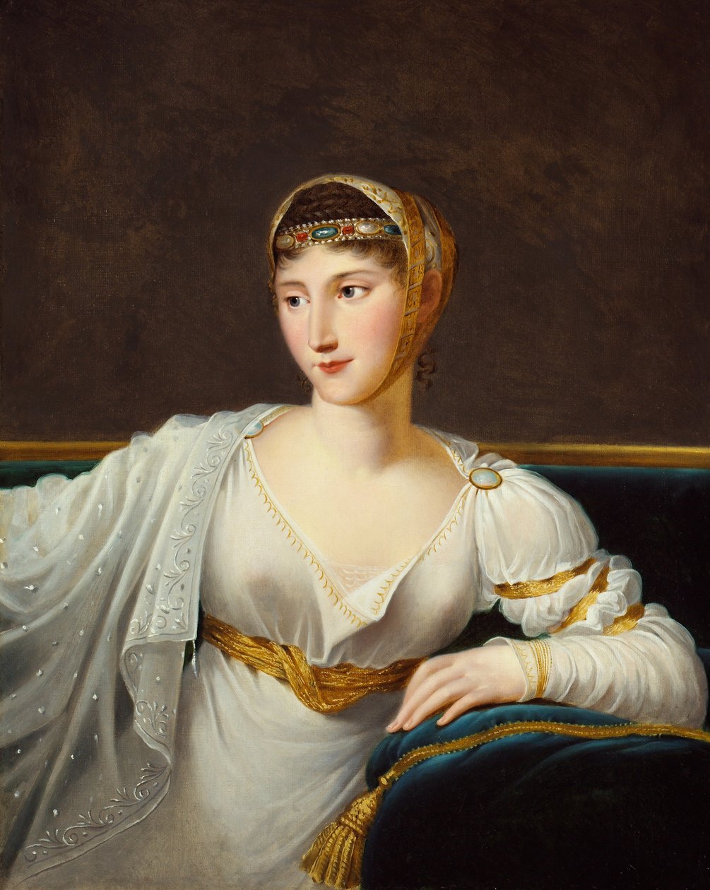 Portrait de la princesse Pauline Borghese, épouse du général Leclerc (huile sur toile) - Robert Lefevre