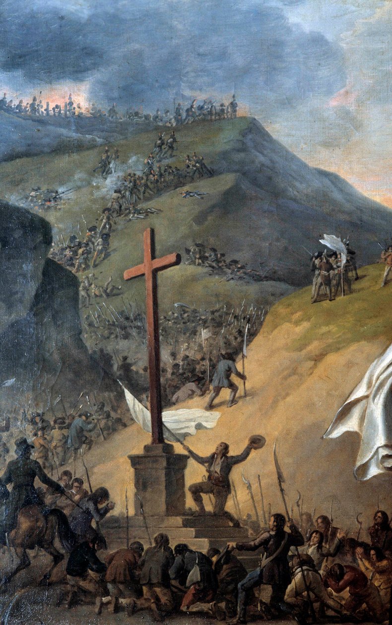Guerres de Vendée (1793-1796) : « Les chouans au pied du calvaire avant la bataille » (détail) - Robert Lefevre