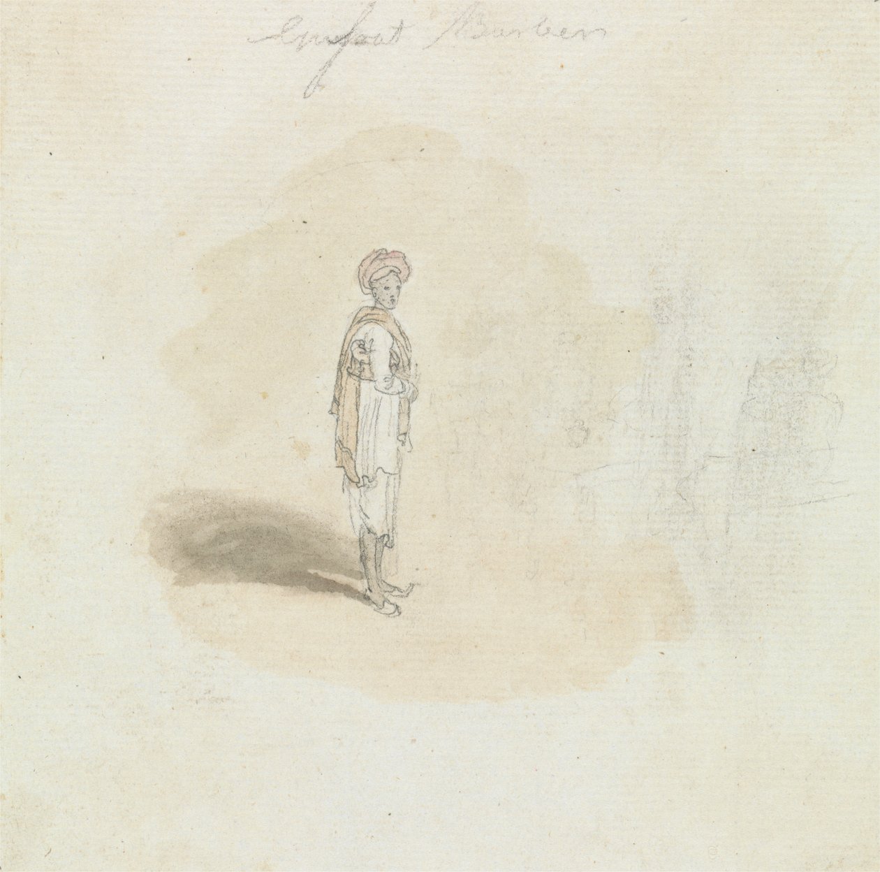 Homme indien debout - Robert Mabon