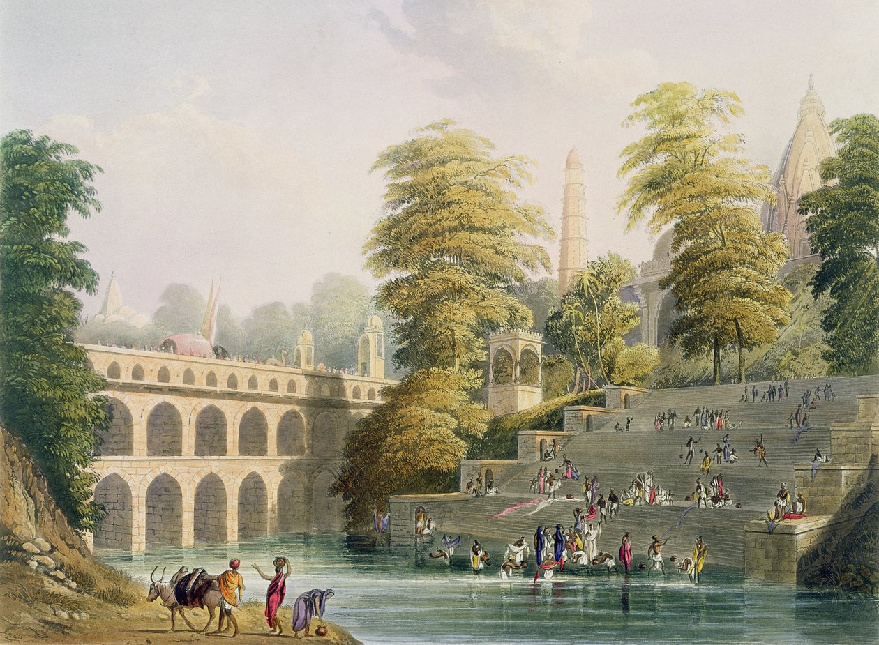 Vue du Pont près de Baroda au Guzerat, du Volume II de 