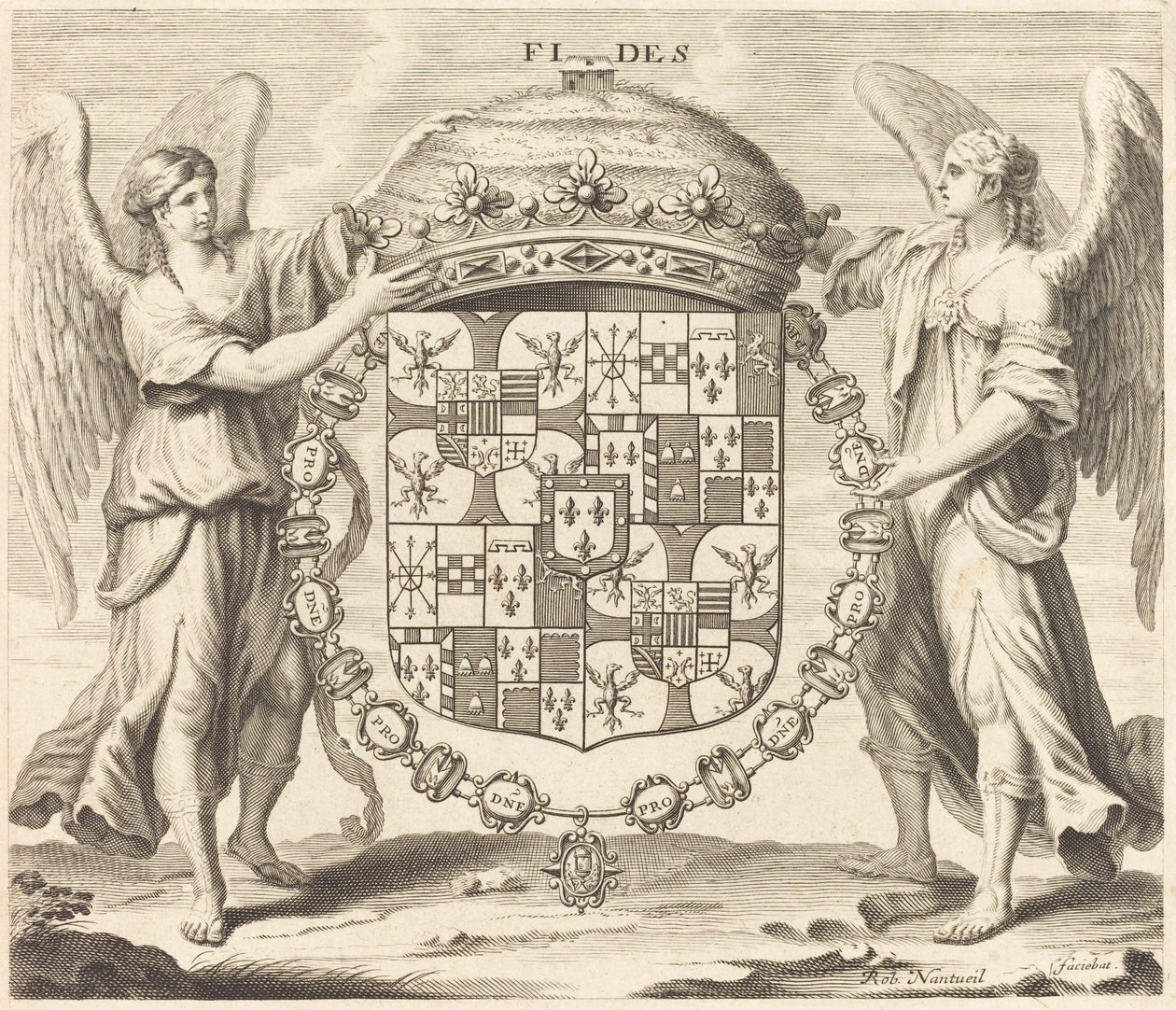 Armoiries de Charles II, Duc de Mantoue - Robert Nanteuil