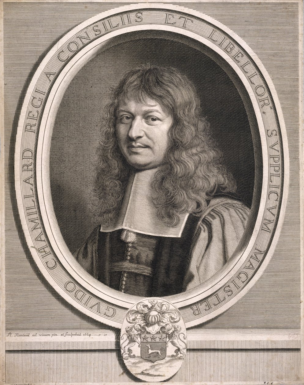 Guido Chamillard, maître des requêtes. 1664. - Robert Nanteuil