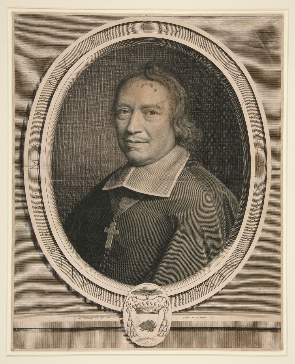Portrait de Jean de Maupeou, évêque et comte de Châlons-sur-Saône - Robert Nanteuil