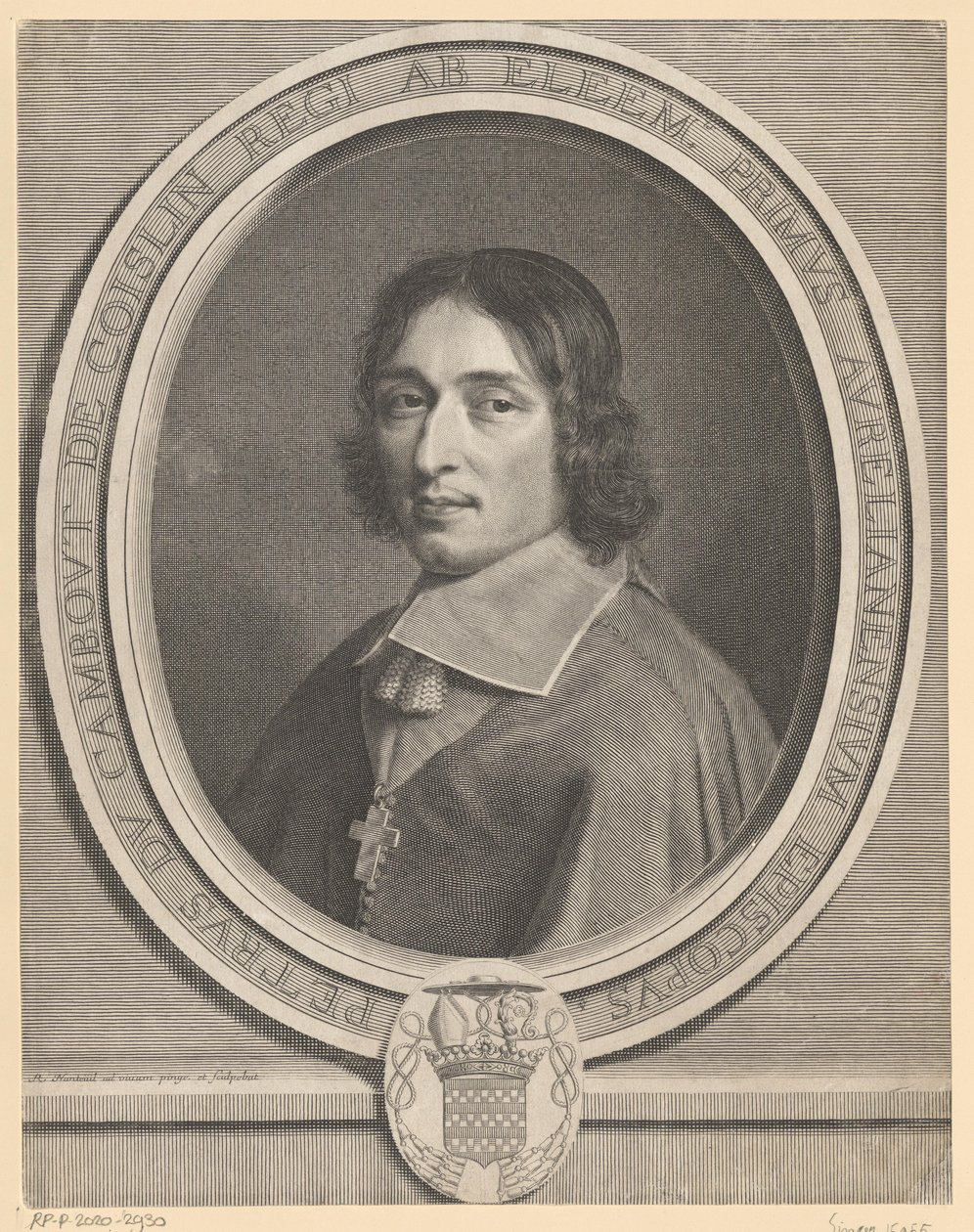 Portrait de Pierre de Cambout de Coislin - Robert Nanteuil
