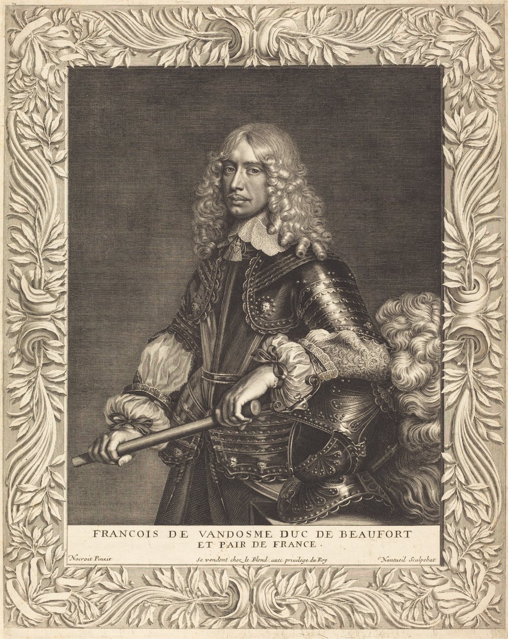 François, Duc de Beaufort - Robert Nanteuil after Jean Nocret