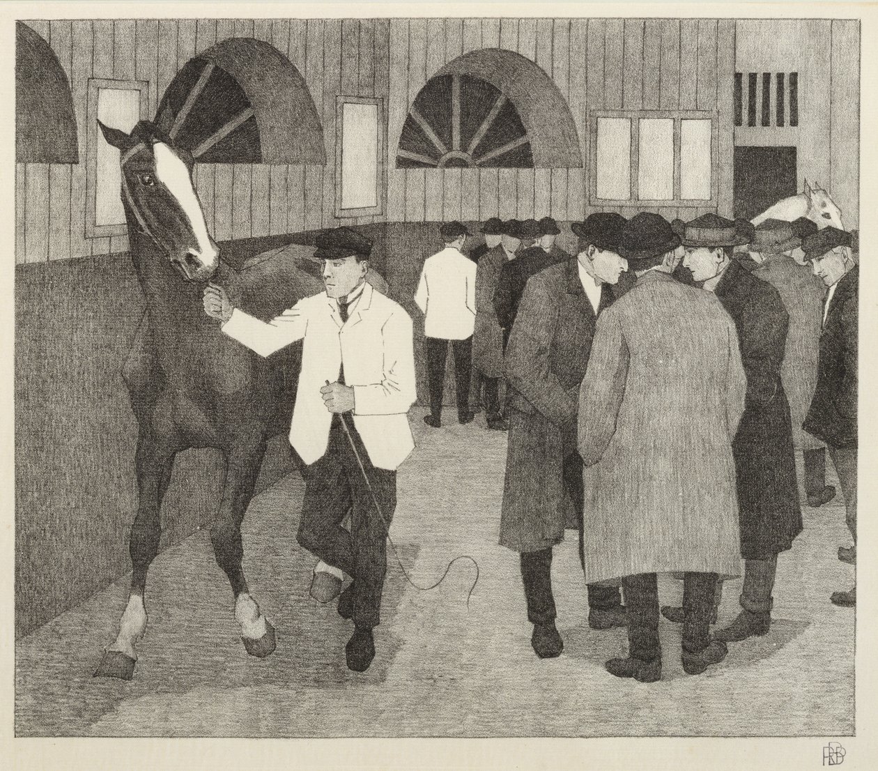 Marchands de chevaux au Barbican, 1921 - Robert Polhill Bevan