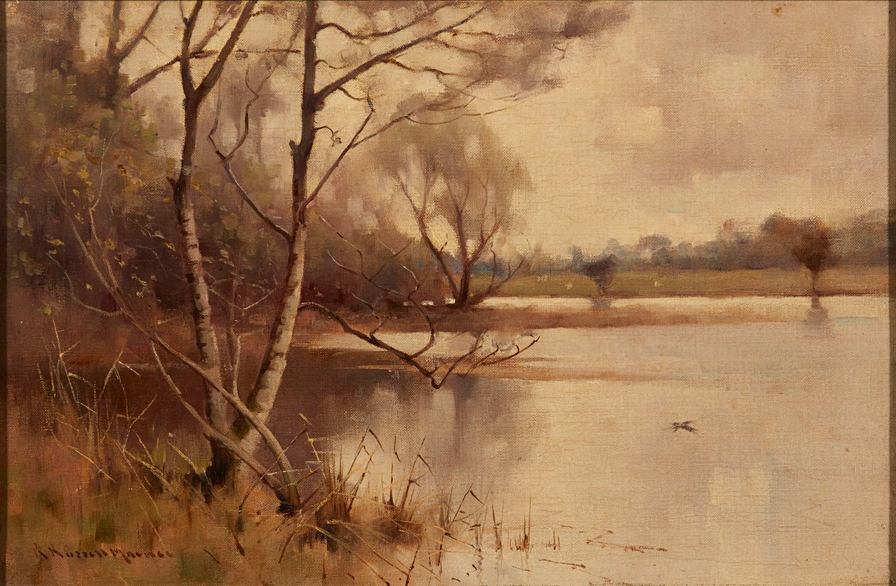 Bouleau argenté au bord du lac - Robert Russell MacNee