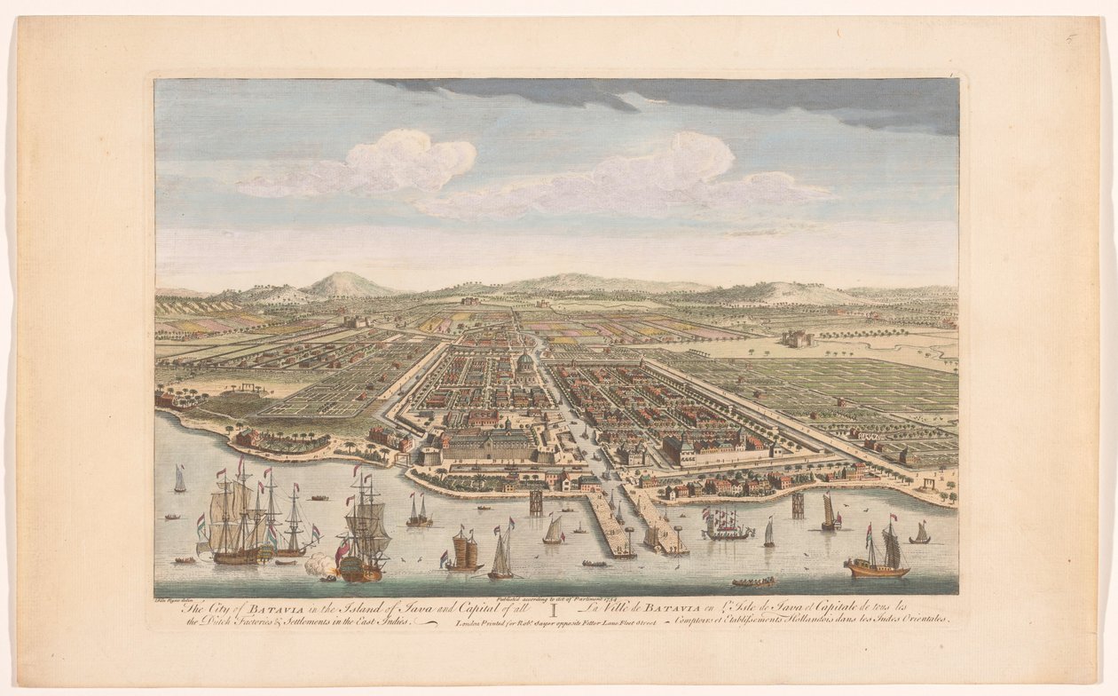 Vue de la ville de Batavia (Nederzettingen van de VOC) - Robert Sayer