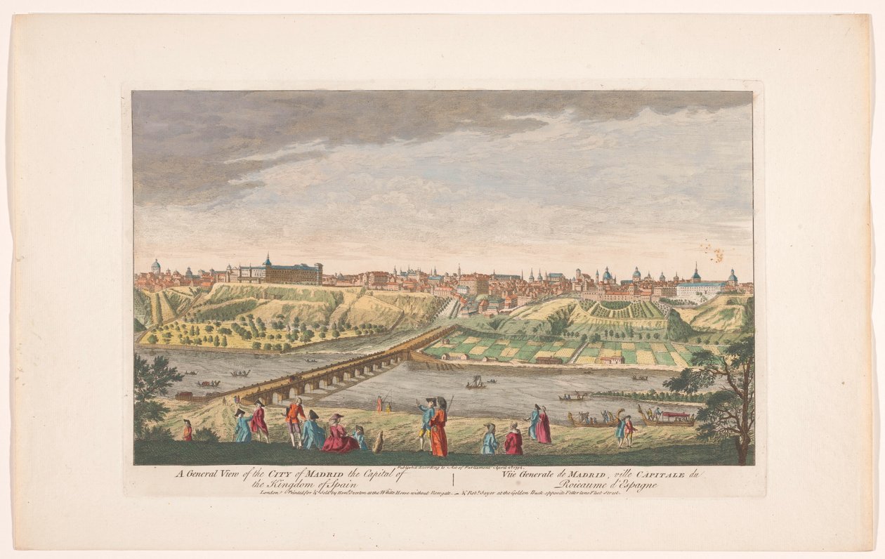 Vue générale de la ville de Madrid (série: Madrid et Lisbonne) - Robert Sayer