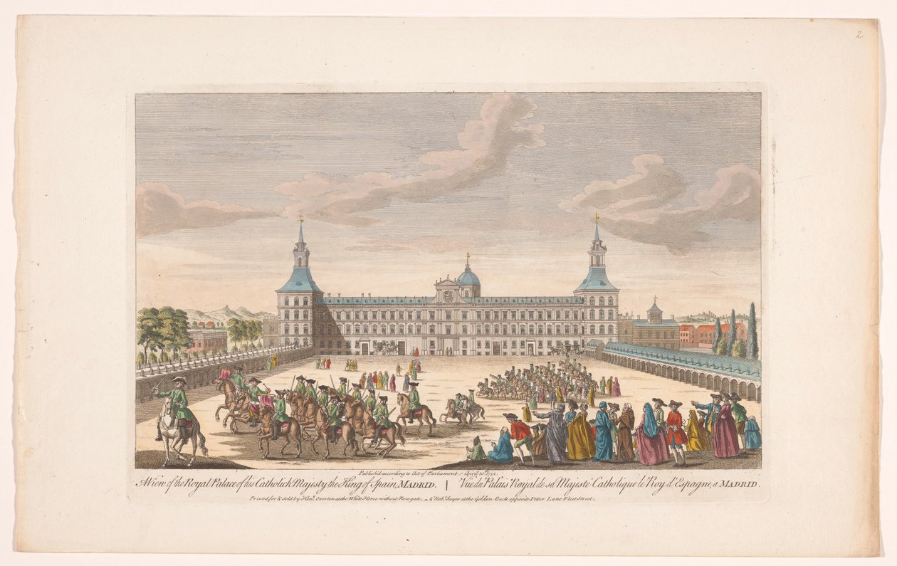Vue du Palais Royal de Madrid - Robert Sayer