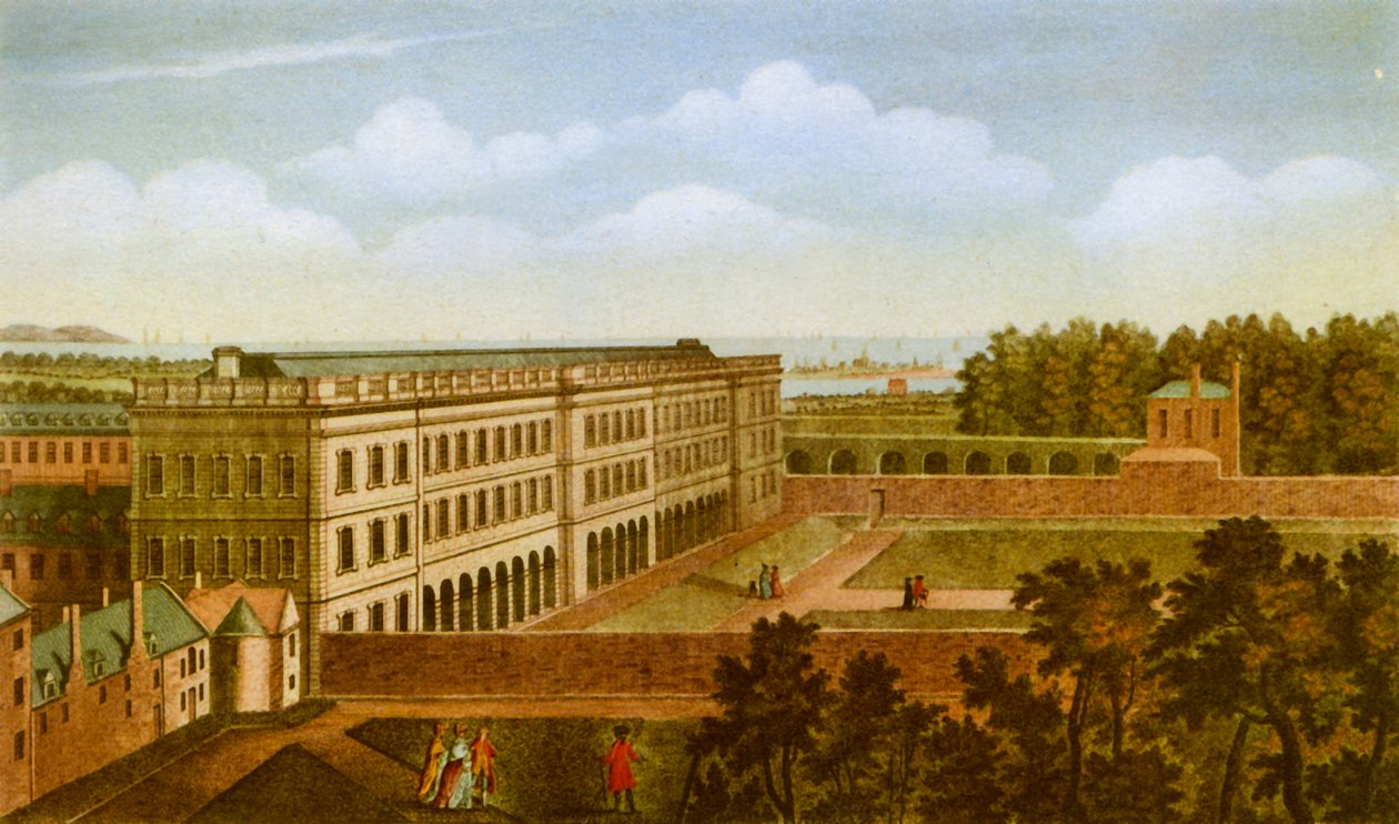 La bibliothèque du Trinity College, Dublin, vers 1760, 1943 - Robert Sayer