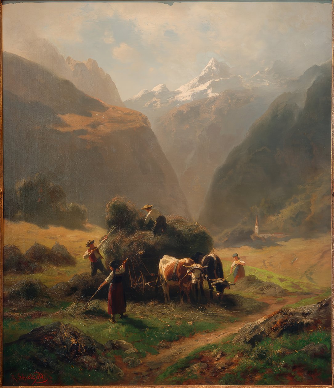 Récolte de foin en haute montagne - Robert Schietzold