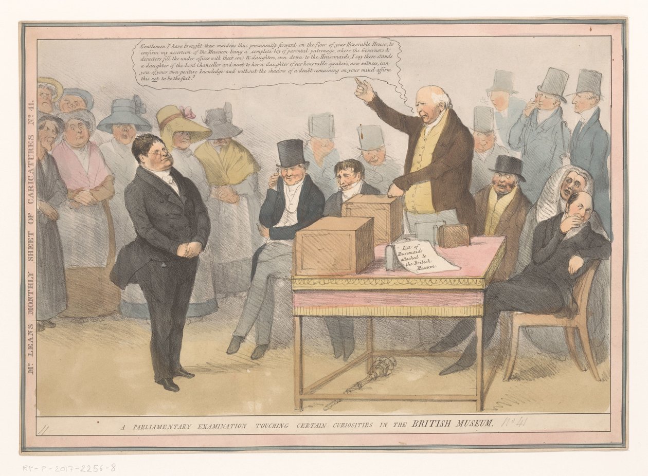 Caricature sur le British Museum - Robert Seymour (possibly)