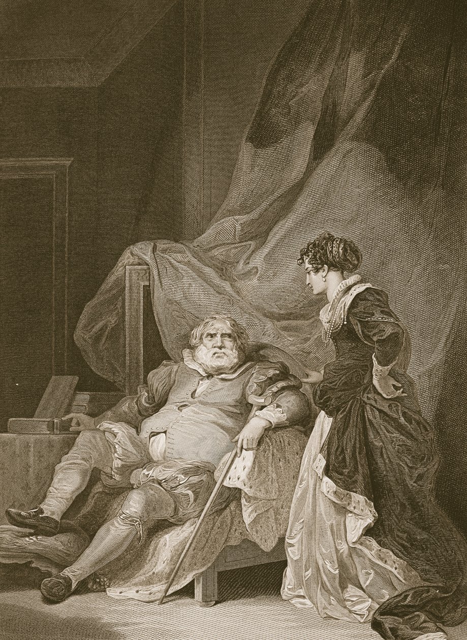 Henri VIII et Catherine Parr, gravé par George Noble, illustration de 