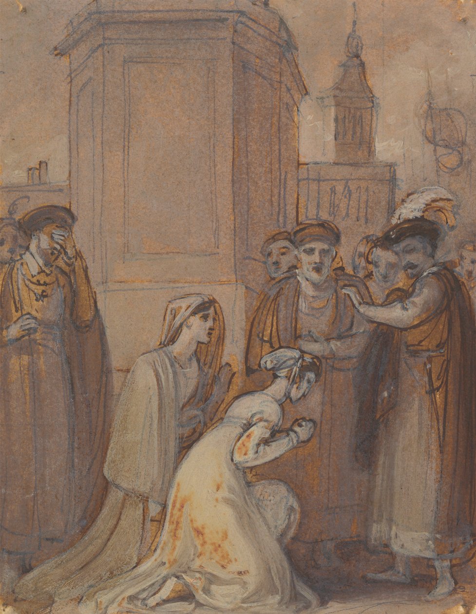 Isabella et Mariana agenouillées devant le duc - Robert Smirke