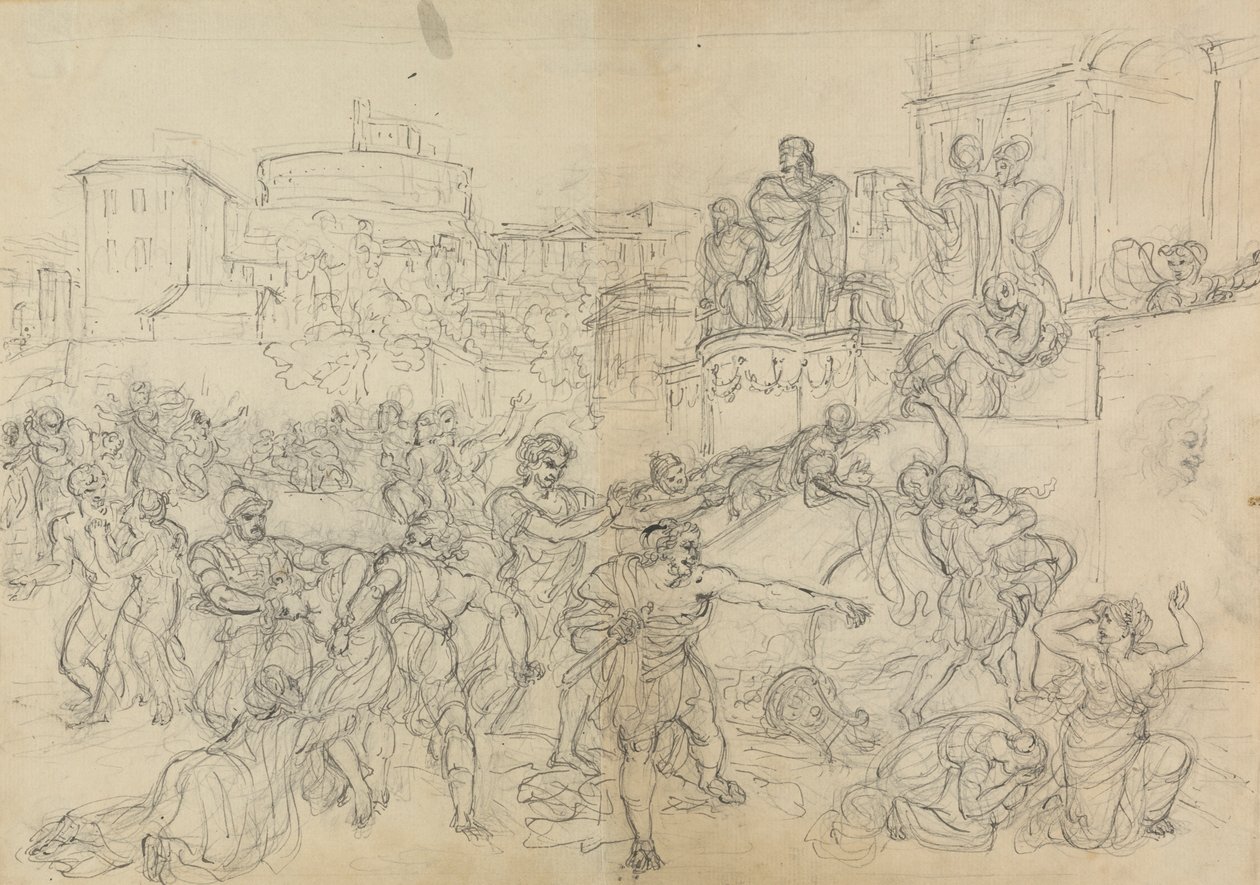 Croquis des Goths entrant à Rome, de la pièce de Shakespeare, Titus Andronicus - Robert Smirke