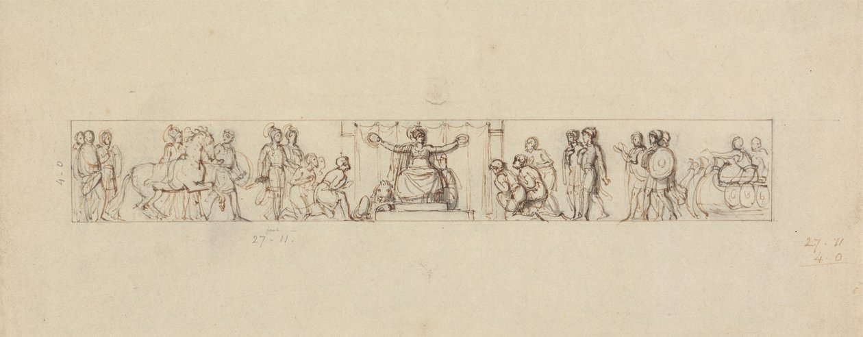 Étude pour un relief avec figures romanesques - Robert Smirke