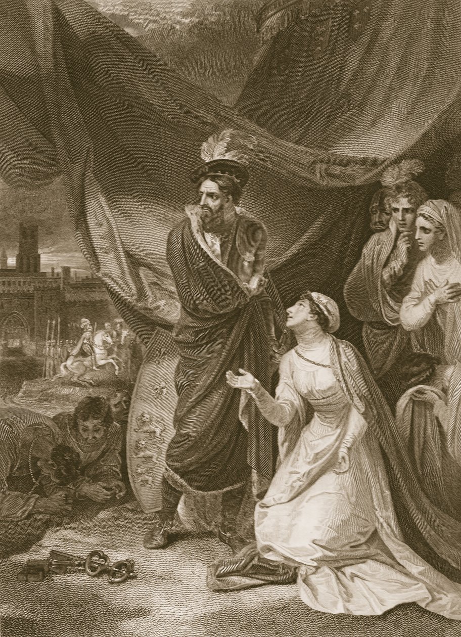 La Reddition de Calais, gravée par A. Smith, illustration de 