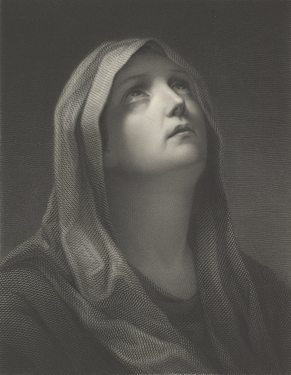 Tête de la Vierge regardant vers la droite, d