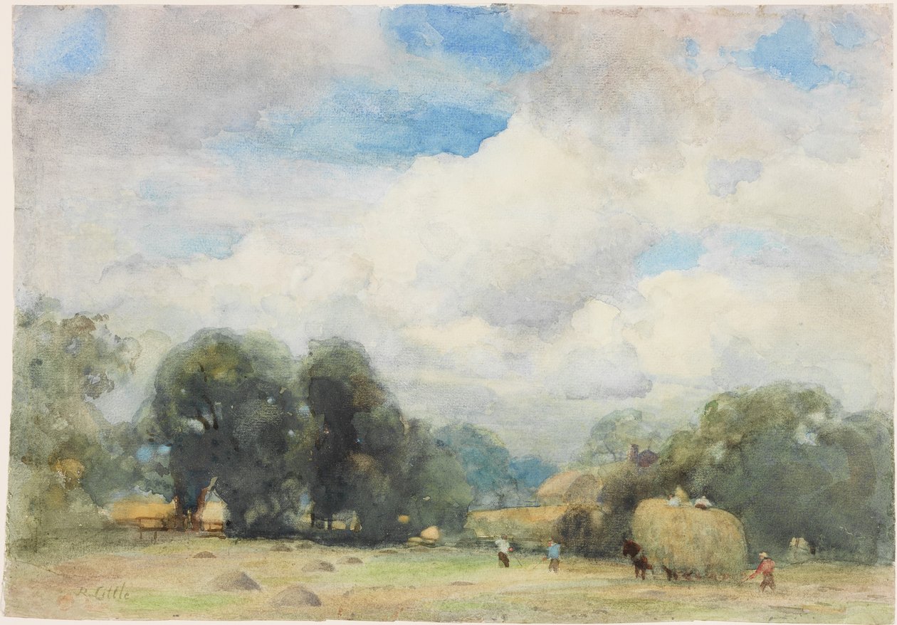 Fenaison dans le Herefordshire - Robert W. Little