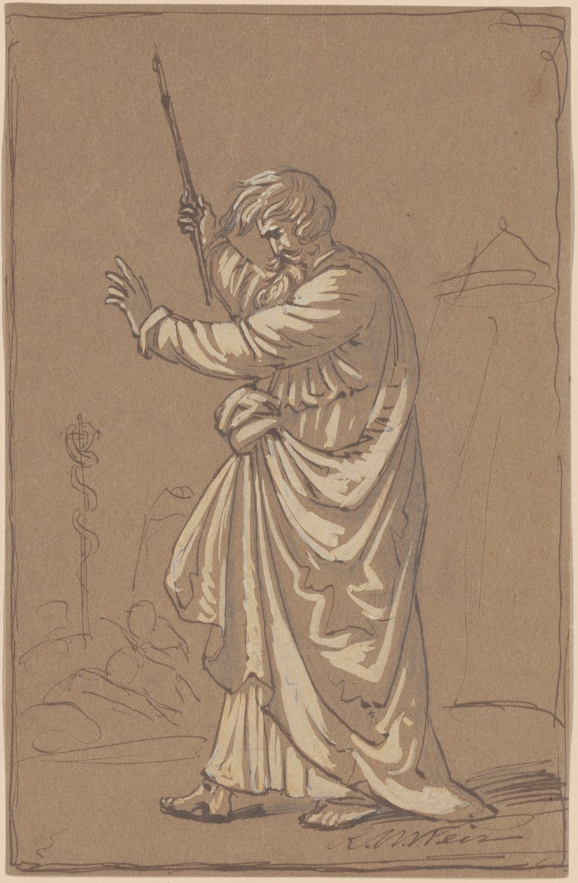 Aaron Transformant son Bâton en Serpent - Robert W. Weir