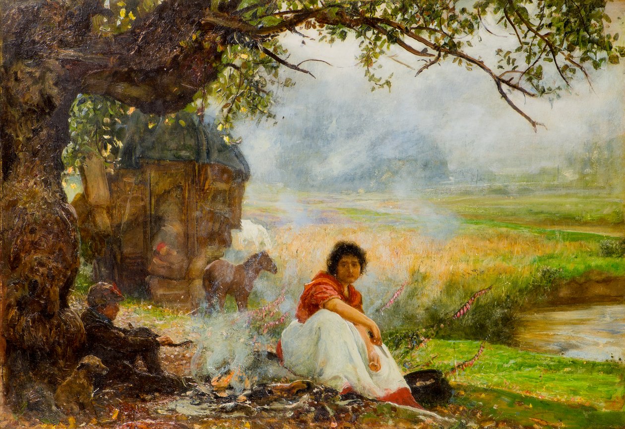 Jeune fille gitane - Robert Walker Macbeth