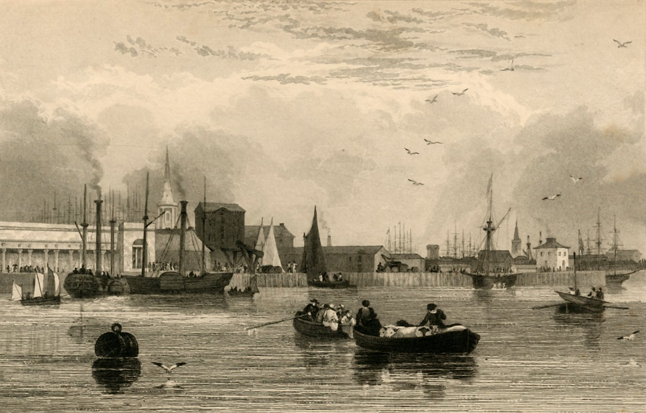 Liverpool, depuis la Mersey, No. III..., vers 1830 - Robert Wallis