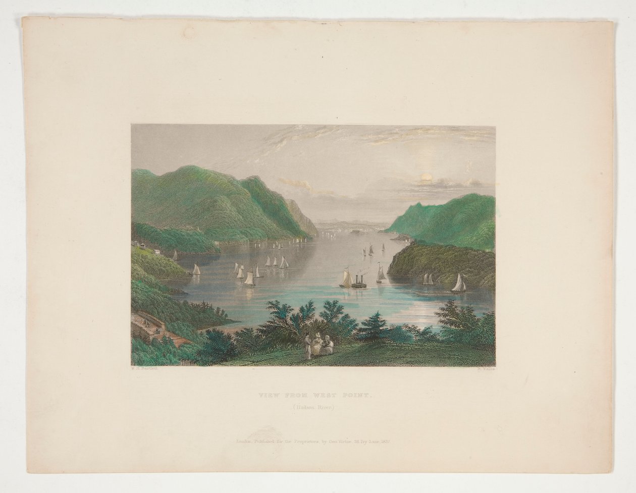 Vue de West Point (Hudson River), illustration pour Nathaniel Parker Willis - Robert Wallis