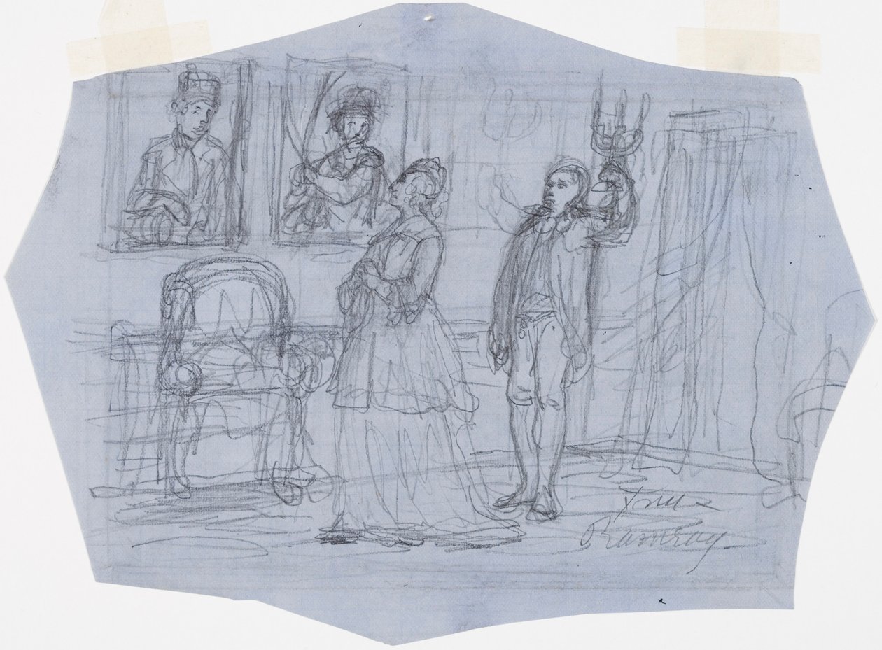 Mme Ramsay. Illustration du poème La vision du voyageur dans les récits de l