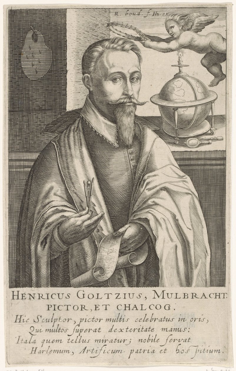 Portrait de Hendrik Goltzius, vers 1610 (gravure) - Robert Willemsz de Baudous