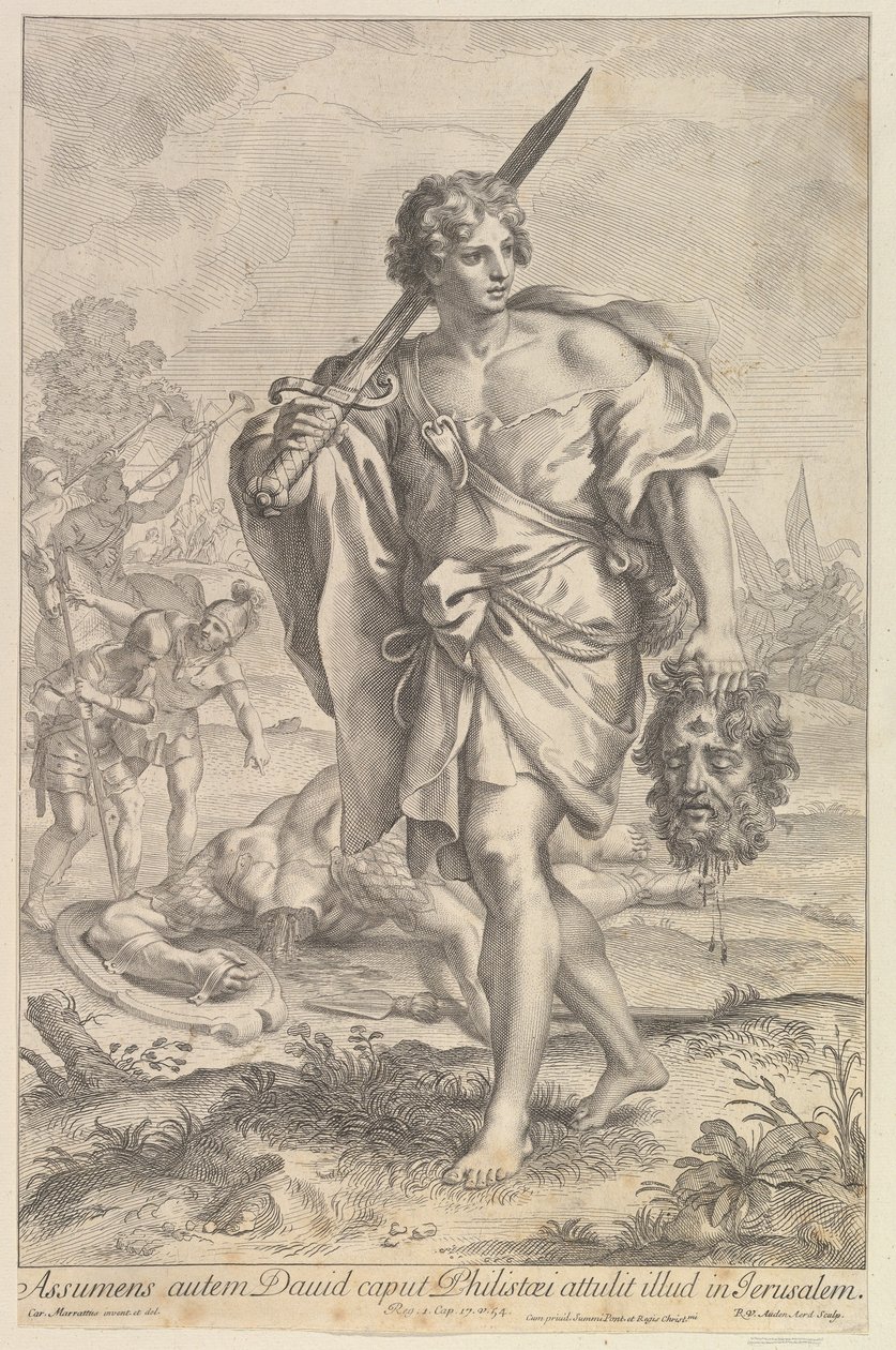 David avec la tête de Goliath, 1680-1743 - Robert van Audenaerde