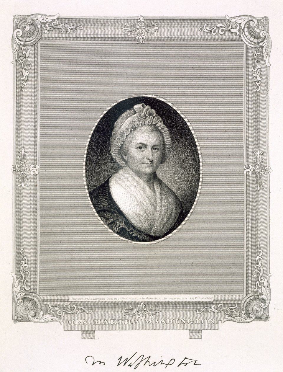 Martha Washington, gravée par James Barton Longacre - Robertson