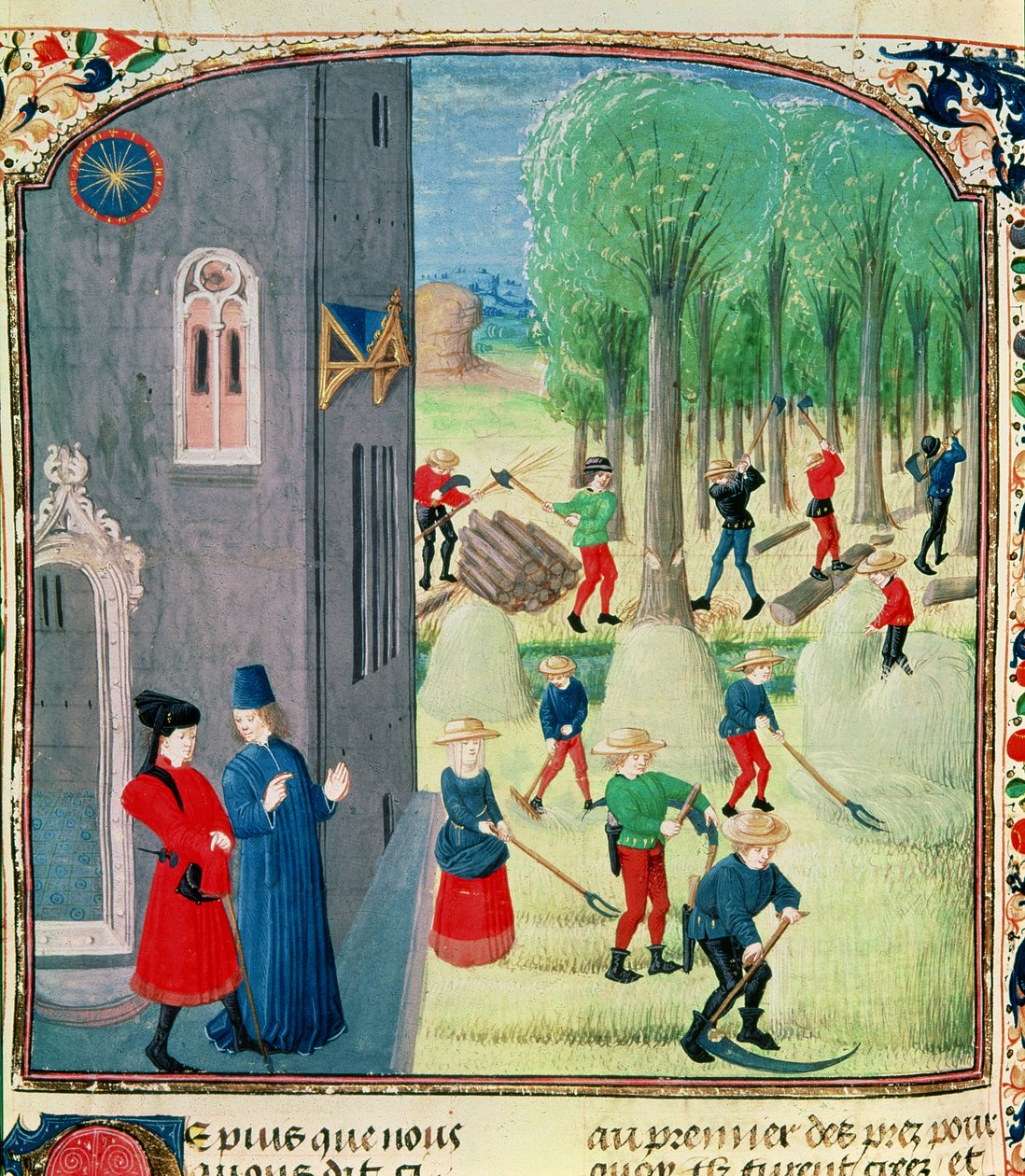 Ms. Lat 1173 Fenaison et coupe de bois, des Heures de Charles d