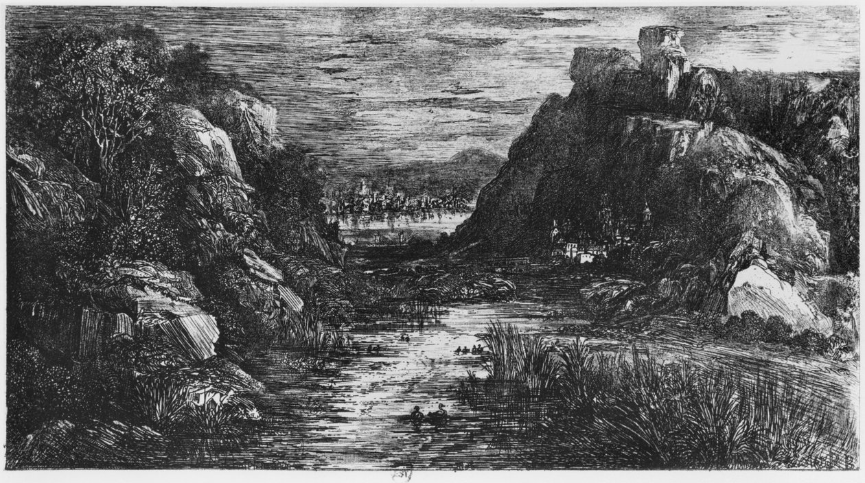Paysage derrière le défilé, 1871 - Rodolphe Bresdin