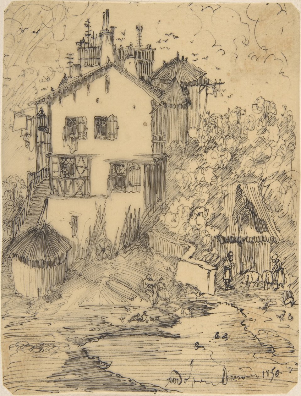 Une rustique maison de campagne - Rodolphe Bresdin