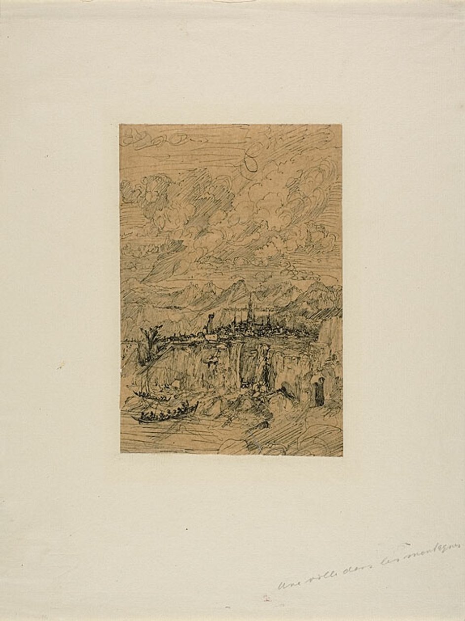 La ville dans les montagnes - Rodolphe Bresdin