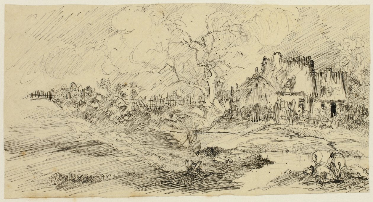 Paysage de campagne - Rodolphe Bresdin